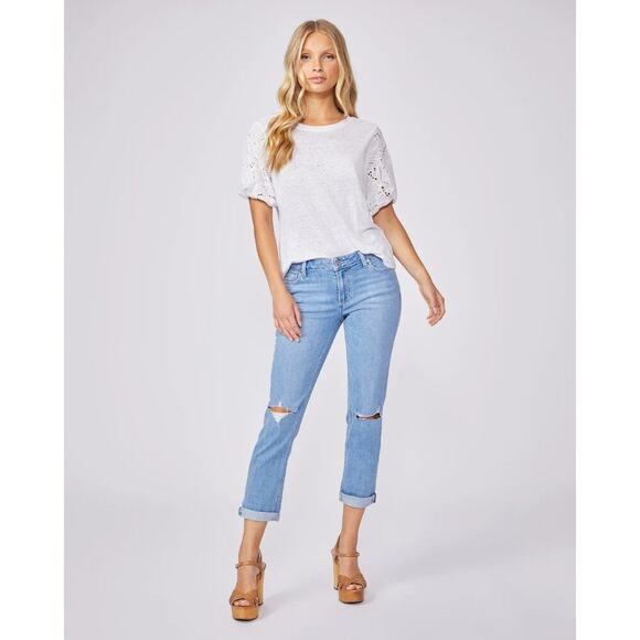 Paige Brigitte Jeans Ratatouille Destructed Size 26 - Picture 3 of 8